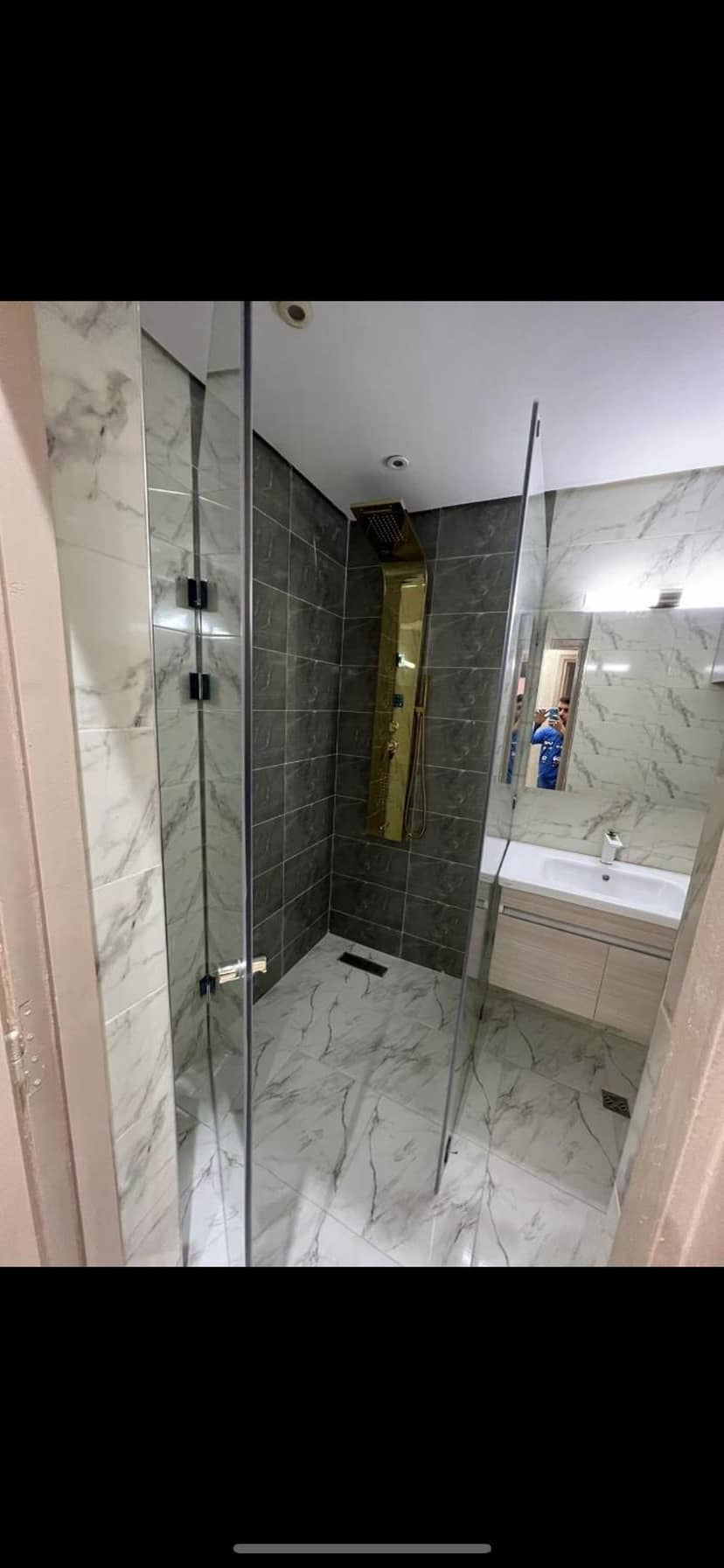 Superbe Appartement proche centre marrakech, neuf tout équipé — bathroom